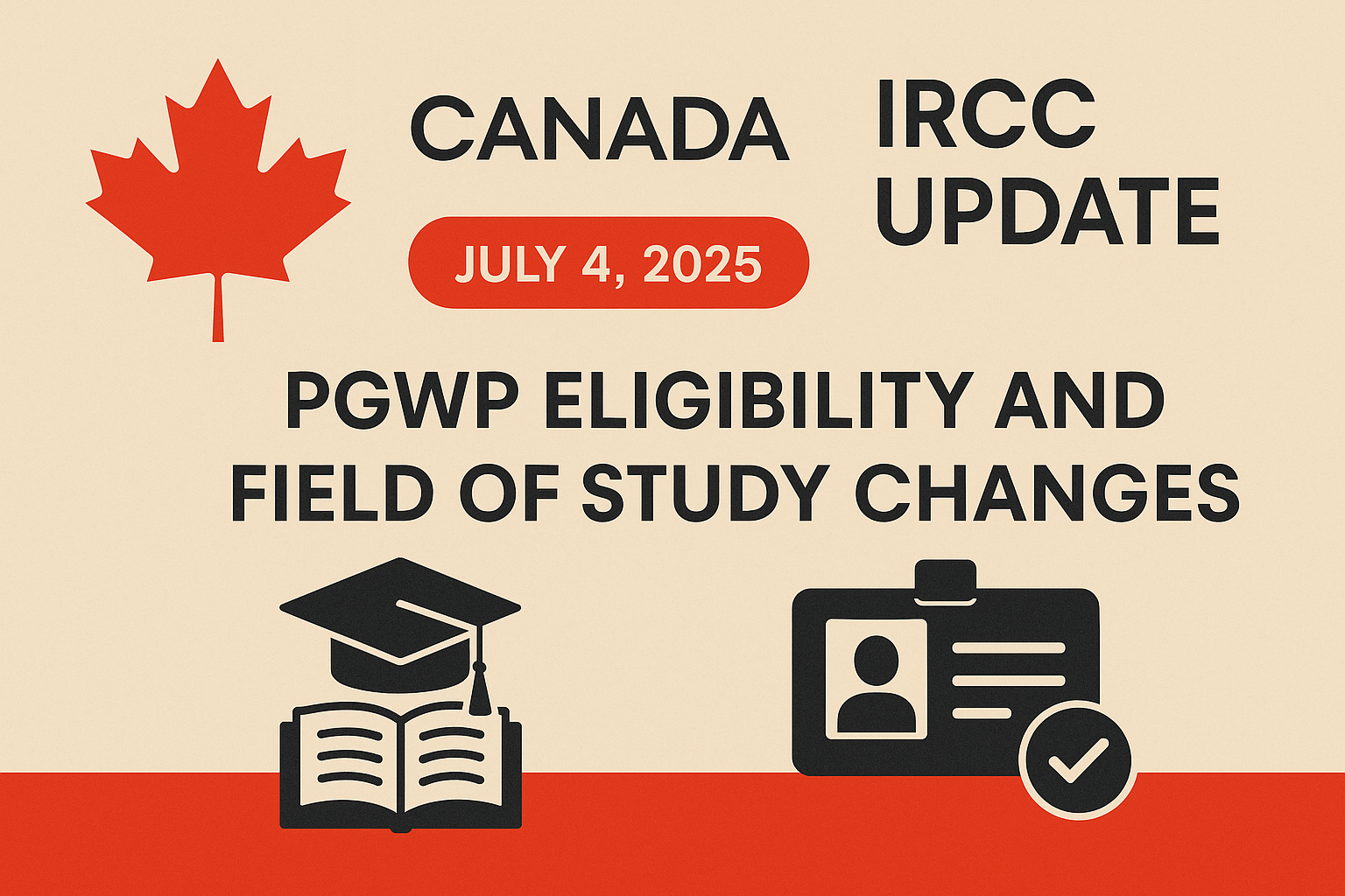 Canada IRCC Update: July 4, 2025 — PGWP Eligibility and Field of Study Changes