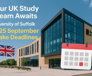 Your UK Study Dream Awaits: University of Suffolk 2025 September Intake Deadlines